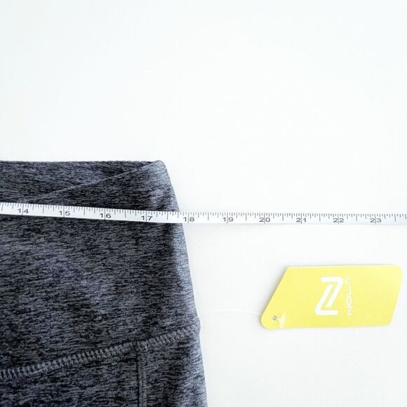 Nola Womens High Rise Elastic Waist Activewear Black Gray Capri Leggings Size 2X - Picture 11 of 12